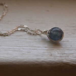 Round Black Tourmaline Quartz Necklace Small Black Tourmaline Necklace Dainty Healing Crystal Necklace Small Grey Crystal Necklace Girl Gift