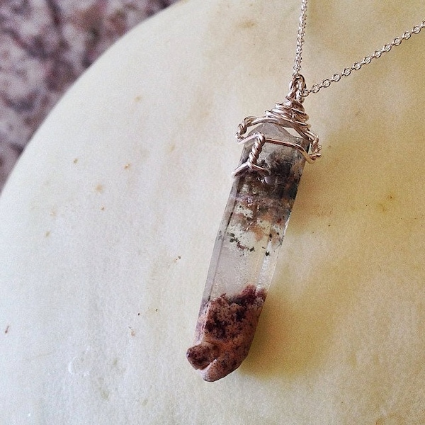 Place a Custom Order For a Simple Sustainable Silver/Gold Wire-Wrapped Healing Crystal Necklace