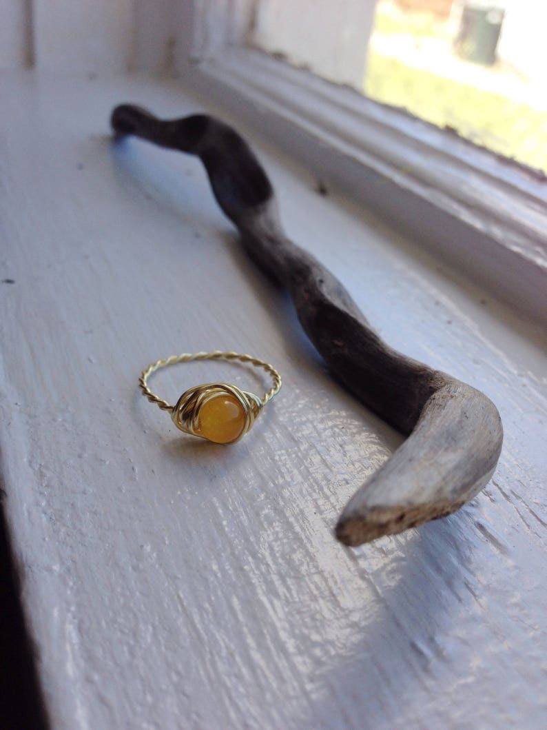 Yellow Topaz Stacking Ring Topaz Ring Stackable Natural - Etsy