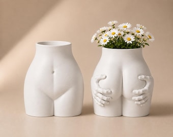 Fichier STL vase butin, vase imprimable 3D, vase pour le corps, porte-stylo, décoration d'intérieur moderne, téléchargement numérique, organiseur de bureau, modèle STL