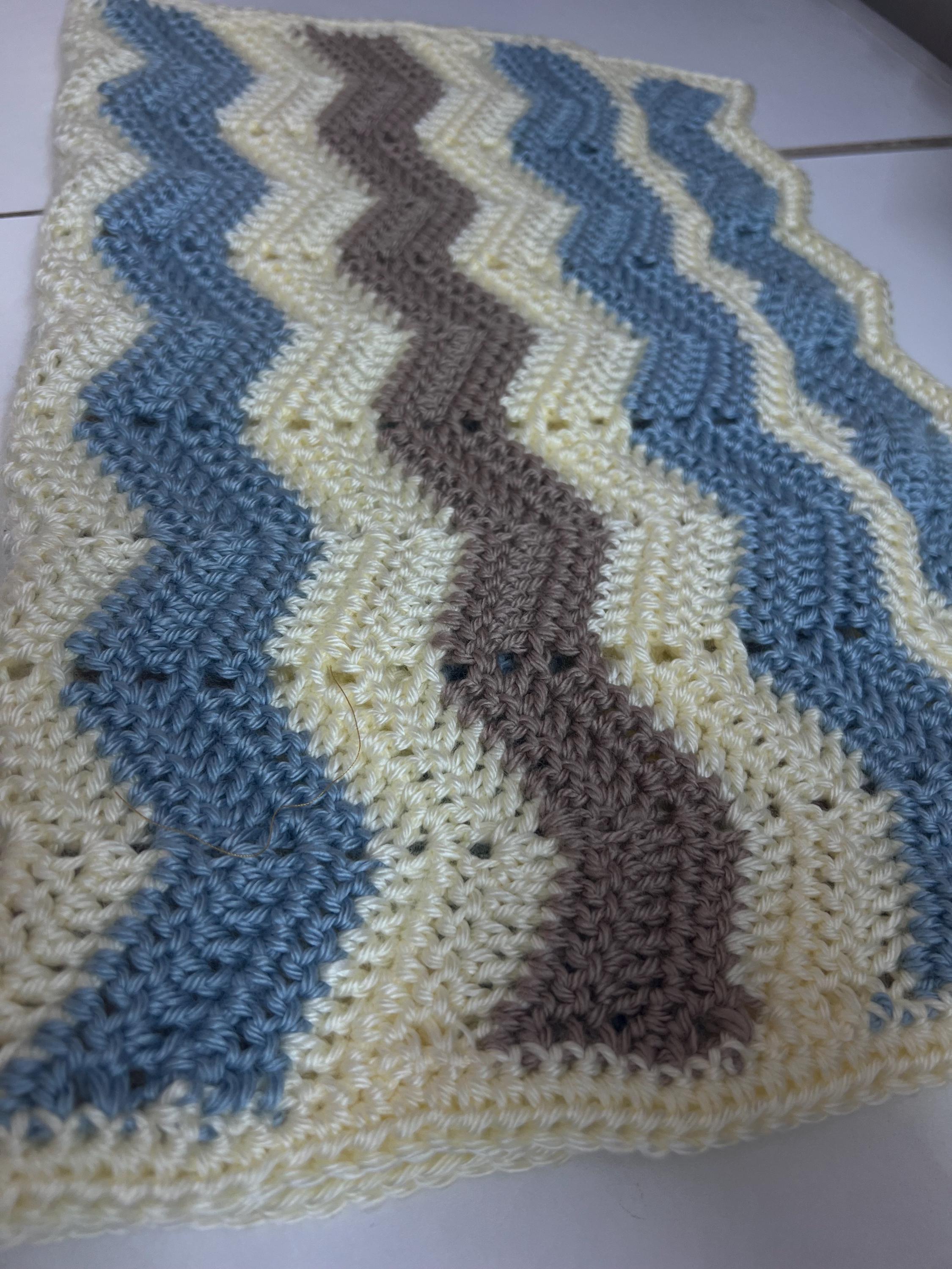 Chevron Crochet Baby Blanket Pattern – Easy Beginner Friendly, Modern ...
