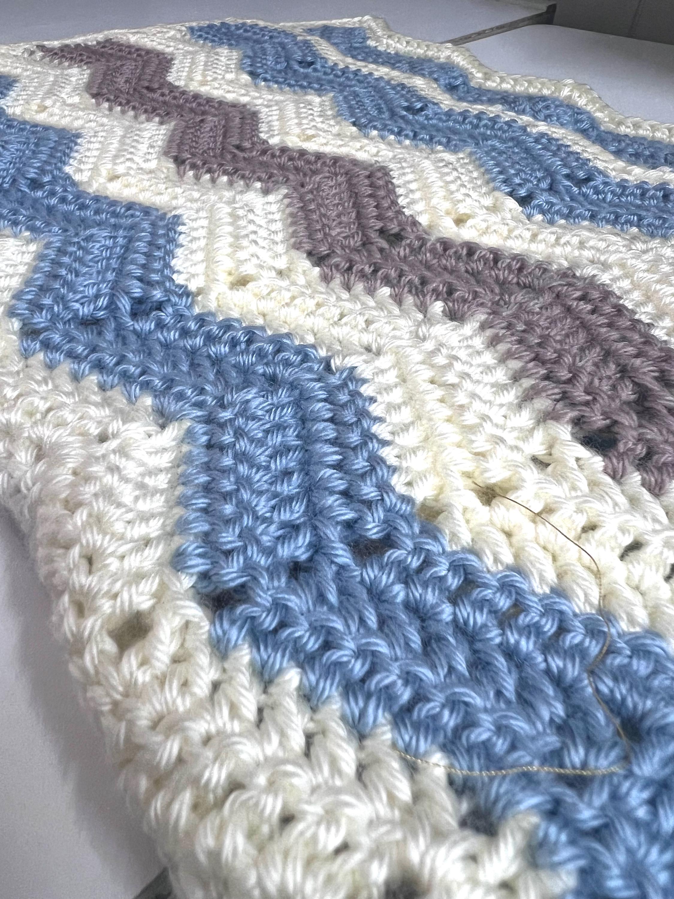 Chevron Crochet Baby Blanket Pattern – Easy Beginner Friendly, Modern ...