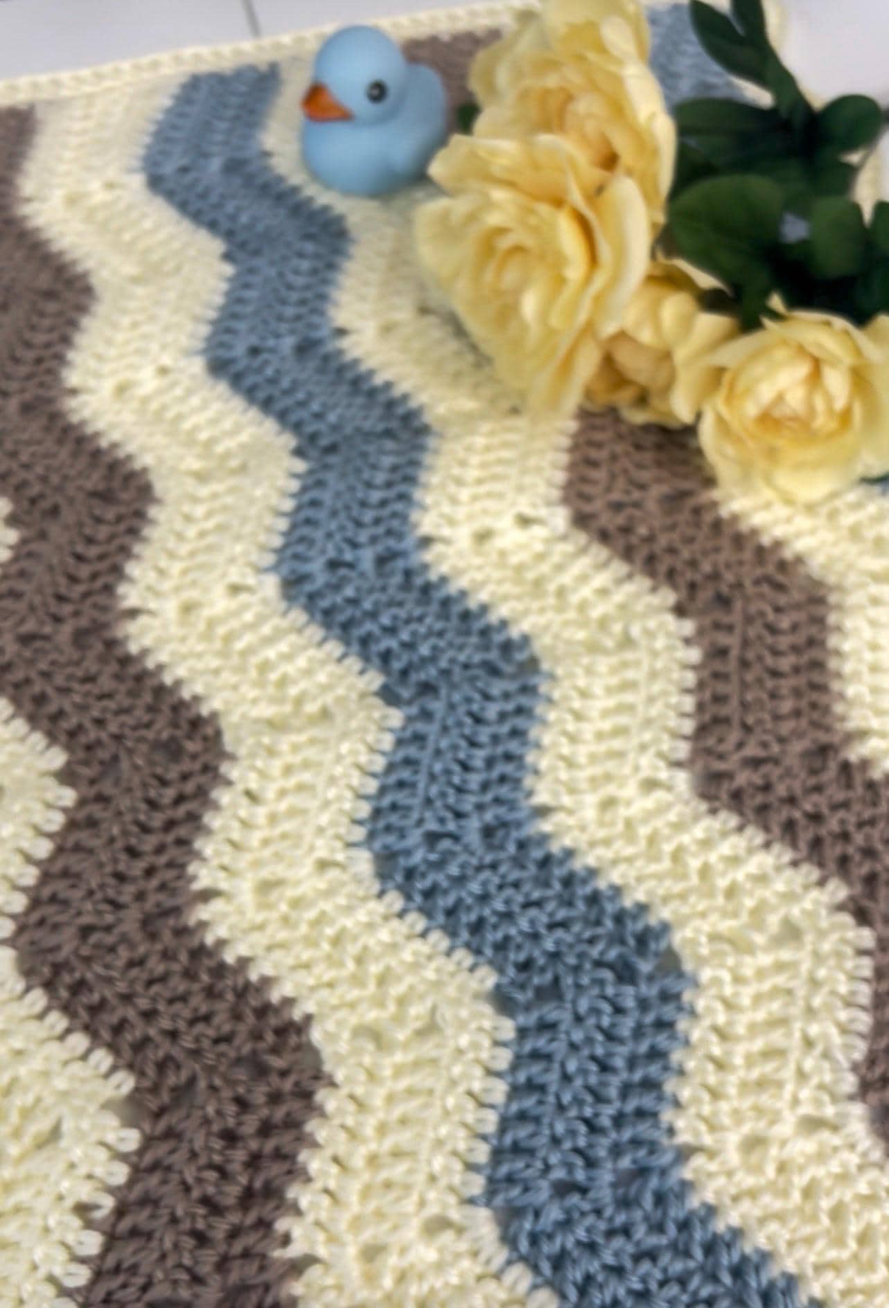 Chevron Crochet Baby Blanket Pattern – Easy Beginner Friendly, Modern ...