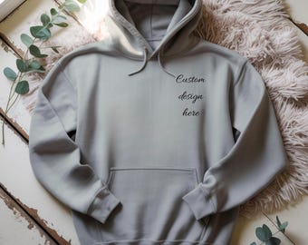Personalisierter Hoodie Unisex, Custom Hoodie mit Wunschtest und/oder Logo, Kapuzenpullover, Geschenk für Sie und Ihn