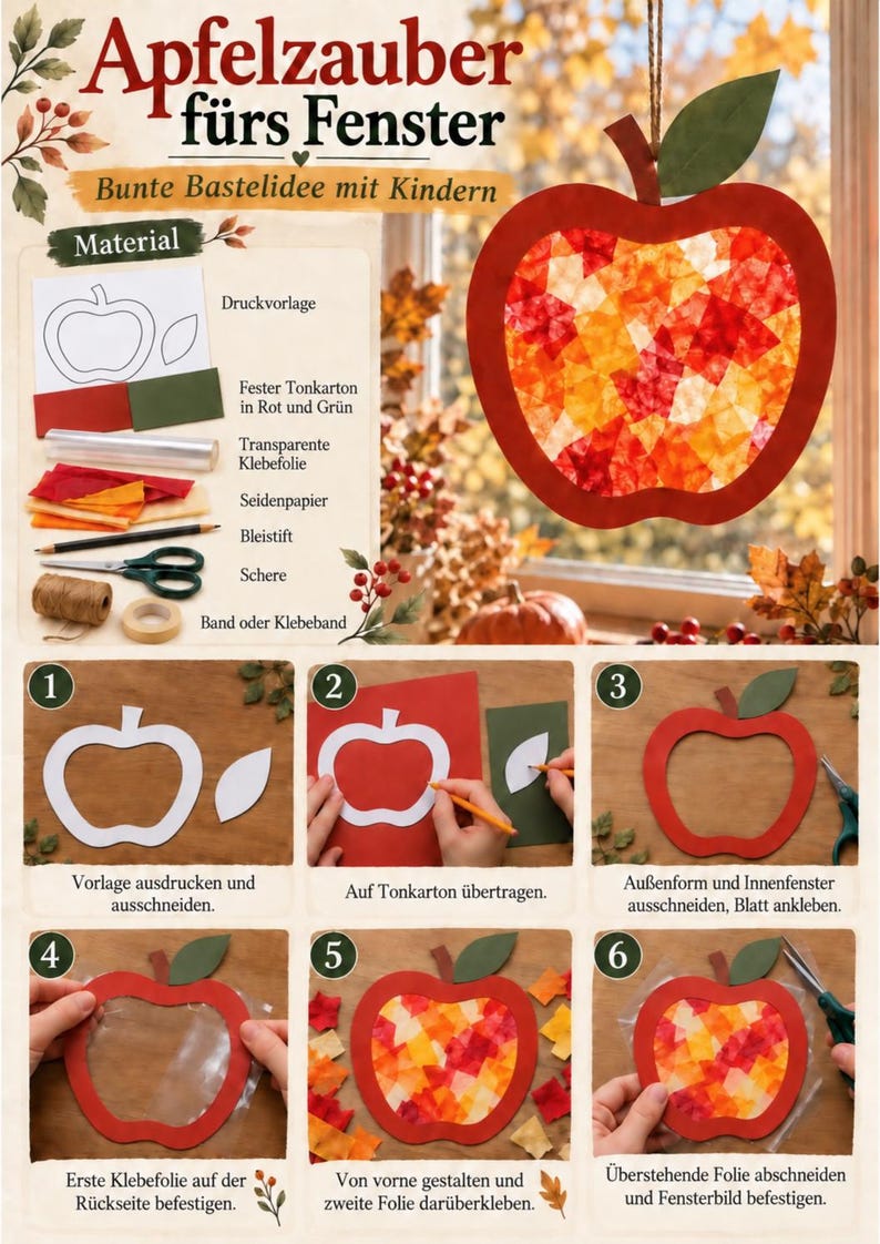 Window Printable Craft Autumn Window Crafts for Kids – 6 Printable Suncatcher Templates – Fall ...