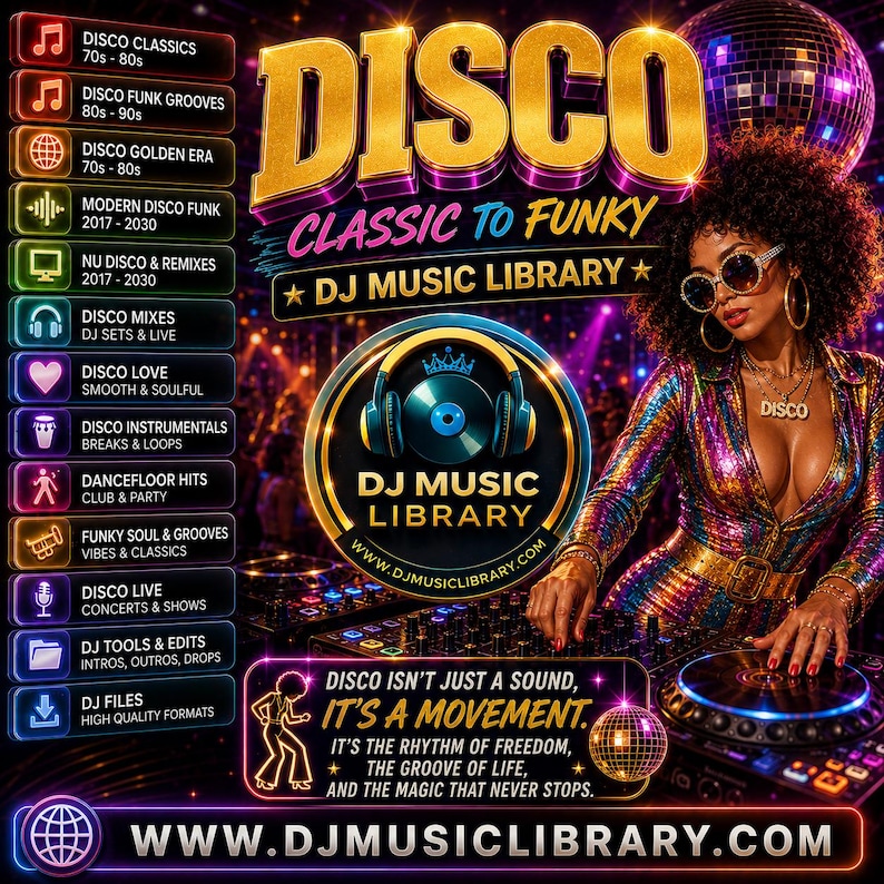 DISCO Hits DJ Music Library – Classic to Funky