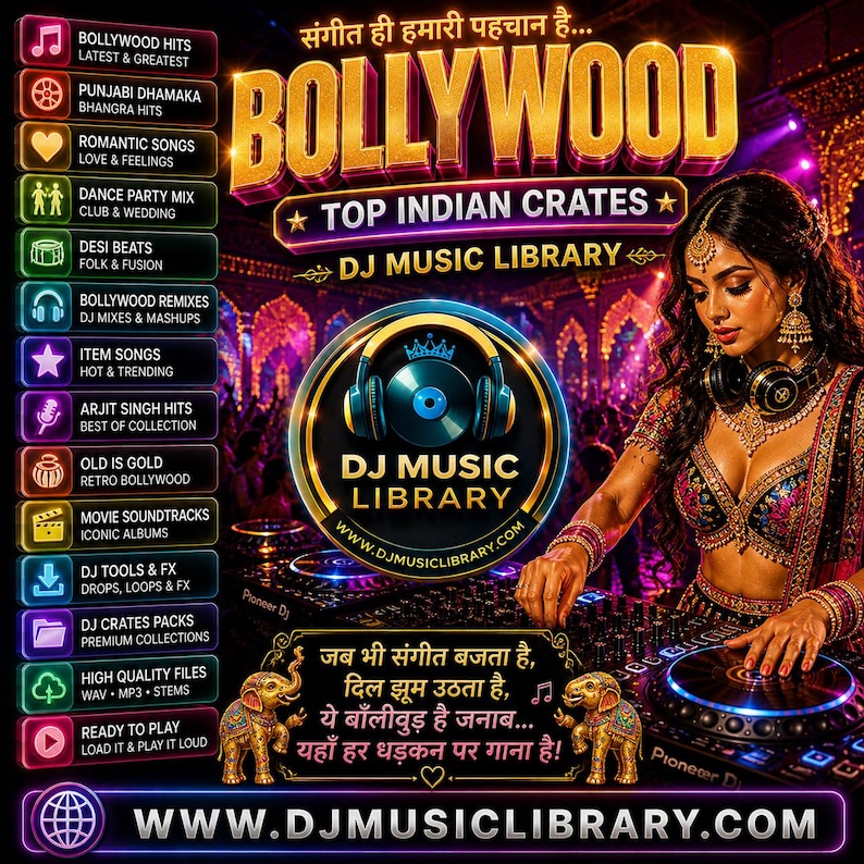 Bollywood Hits DJ Crates - Indian DJ Music Library