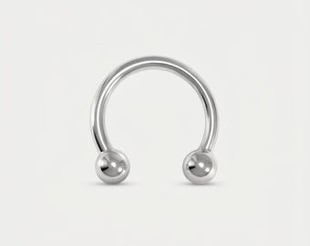 Silber Piercing Ring aus Sterling Silber