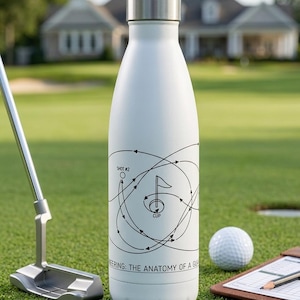 Garrafa Térmica de Metal Precision Engineering 3-Putt para Golfe, Presente Divertido para o Dia dos Pais, Acessório Exclusivo para Bolsa de Golfe, Presente de Aniversário