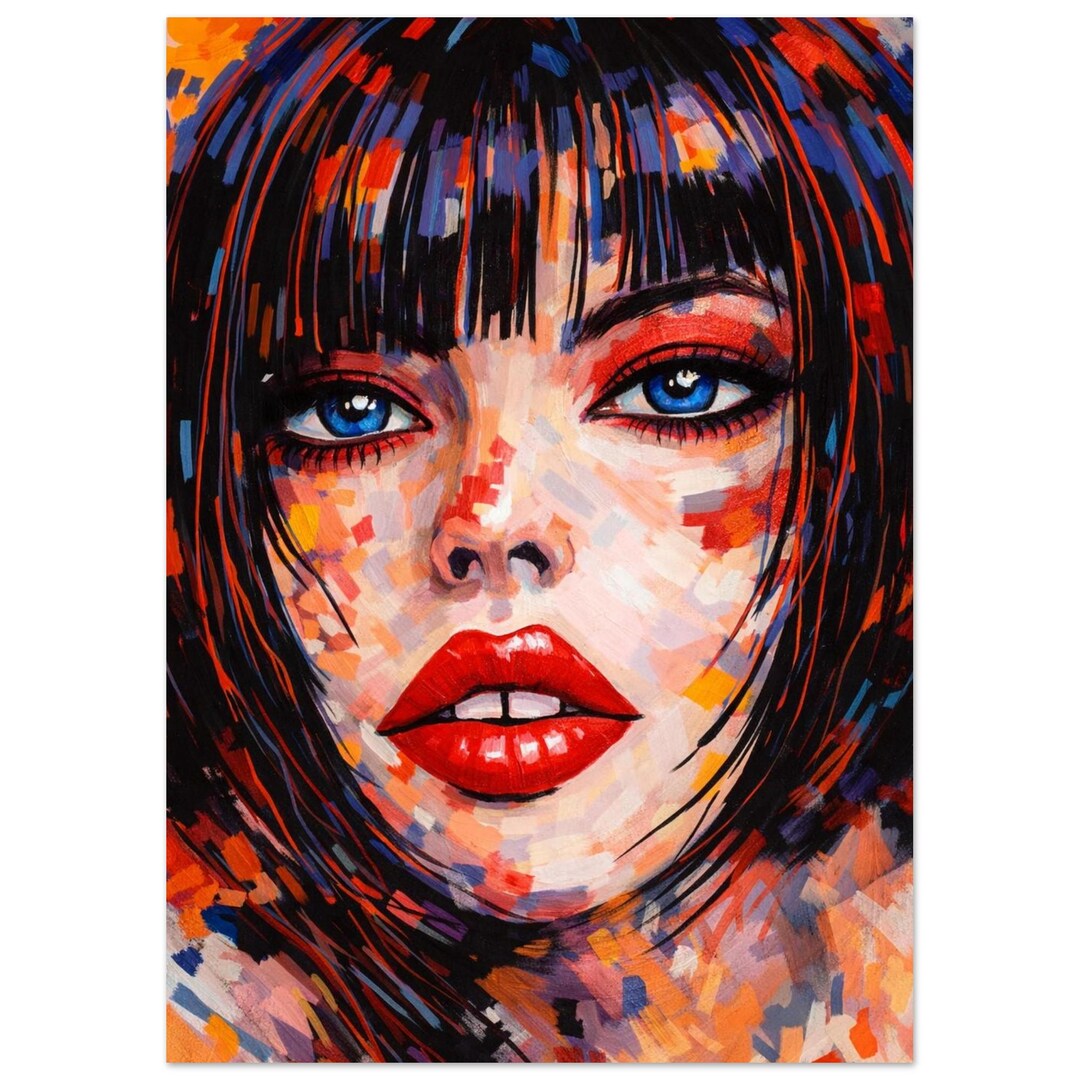 Abstract Woman Portrait Wall Art Print – Modern Feminine Decor ...