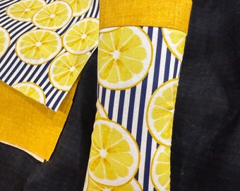 Lemon Fabric Glasses Travel Case