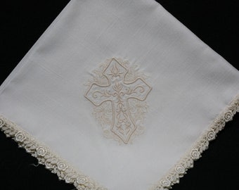 Cross Napkin Embroidered