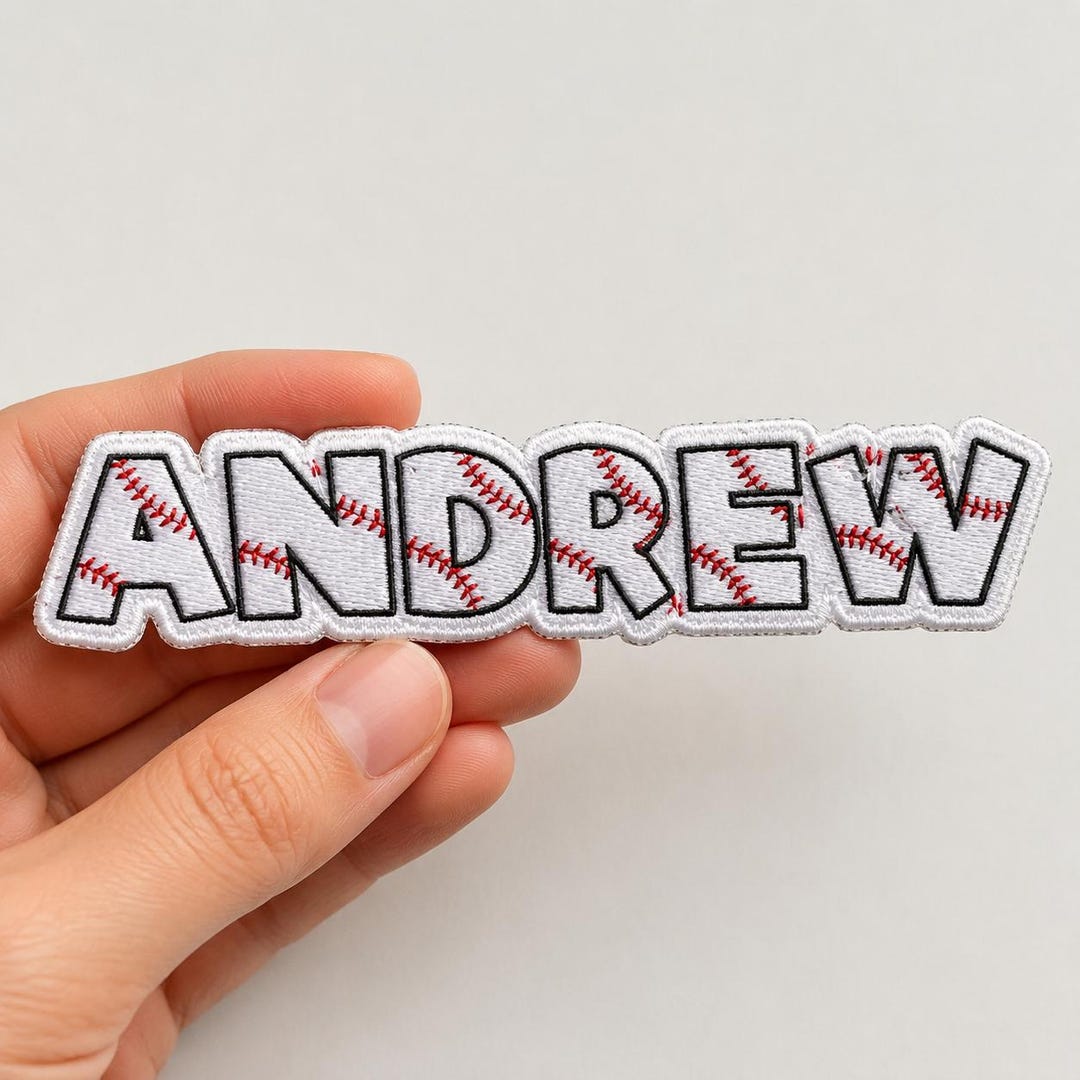 Personalized Baseball Name Patch, Custom Baseball Embroidered Patch ...