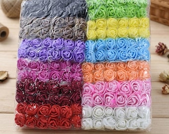 144pcs Artificial PE Rose Flowers, UV Protected Floral, Wedding Garland, Bridal Bouquet, Garden Decor