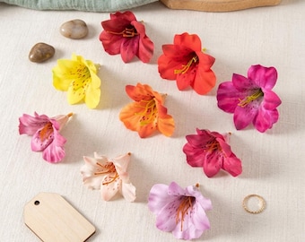 10PCS Silk Butterfly Orchid Flowers, Pink White Wedding Decor, DIY Wreath Garland Arrangement