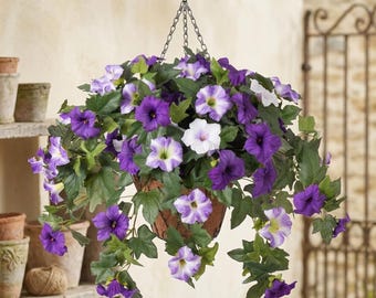 Bouquet di fiori artificiali di Ipomoea alba in seta, stelo rosa e bianco, 43 cm, ideale per decorazioni di casa, matrimoni e giardino.