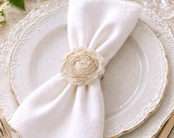 Rose Napkin Ring Holder | Handmade Wedding and Restaurant Table Decor | Floral and Modern Ambient