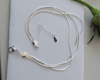 Stunning 3-Chain Anklet in Sparkling 925 Sterling Silver