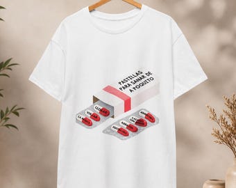 Grappig T-shirt met zelfzorgpillen, T-shirt voor emotionele genezing