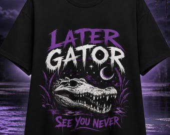 Later Gator Gothic T-shirt, donkere esthetiek