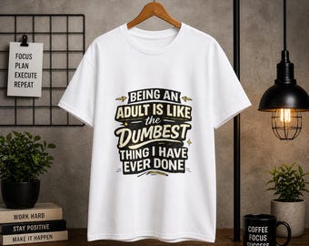 grappig T-shirt met kantoorprint