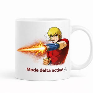 Mug humour café mode delta activé, tasse drôle geek anime cobra, tasse personnalisée café matin, mug original bureau, idee cadeau