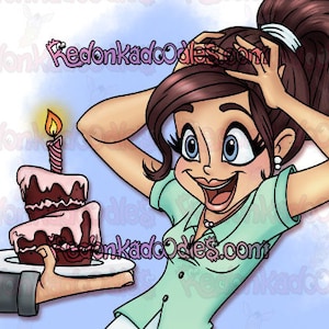 Carimbo Digital - Desejos de Aniversário, Imagem Sem Cor para Cartões Feitos à Mão