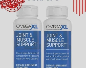 2 Pack Omega XL 300 counts Joint & Muscle Support – Green-Lipped Mussel Oil  (2 x 300 Counts)