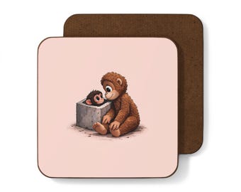 Baby Punch Monkey | Dryckesunderlägg i hårdpapp