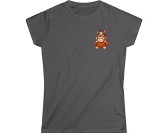 Baby T-shirt Punch Monkey | Grillige dierenprint op de borst