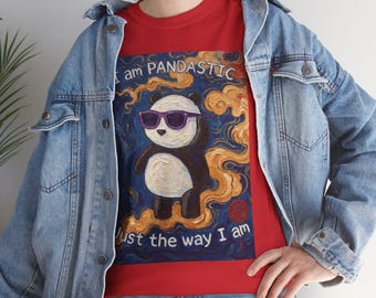 Panda med solglasögon Jag är en panda | Pandakonst-T-shirt