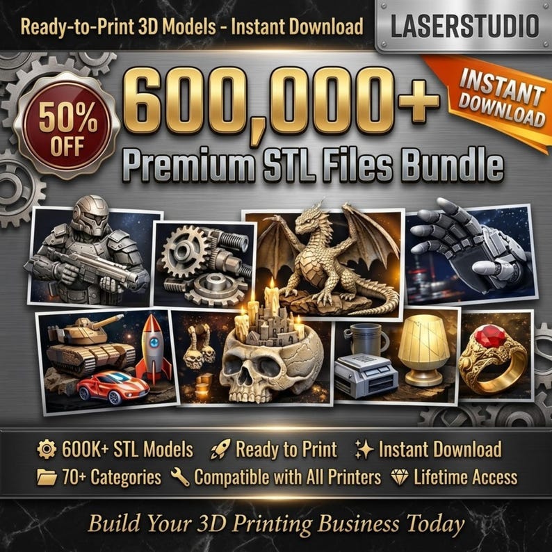 Mega 3D Print Bundle 450,000+ STL Files | Custom STL Maker, CAD Design ...