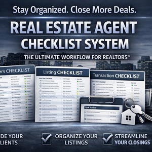 Real Estate Agent Excel Checklist System – The Complete Workflow Bundle to Close More Deals