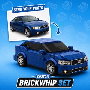 Custom Brick Car Building Set, Personalized Vehicle Replica from Photo, Sports Car Collectible Gift