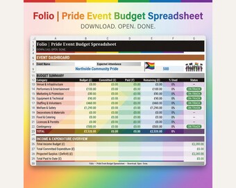 Pride Event Budget Spreadsheet
