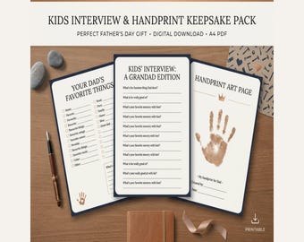 Kids Interview Your Dad and Handprint Pack