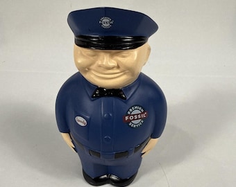 Hucha Fossil Watch Co. "Speedy" con forma de hombre, edición limitada vintage