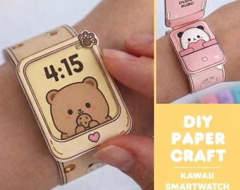 Easy DIY Paper Craft for Kids | Printable | Cute Mini Animal Smartwatches | 30-Minute Activity | Instant Download | 10 versions included