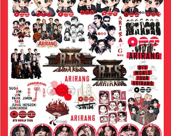 Pacote de imagens PNG inspiradas em boy bands do K-Pop | Download digital em estilo fan art | Design para sublimação com fundo transparente | Gráfico para impressão