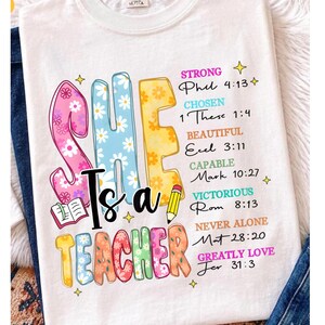 Teacher PNG Bundle, Boho Teacher PNG, teacher appreciation, back to school, rainbow teacher life sublimation, Teacher Shirt Designs, Digital image 4