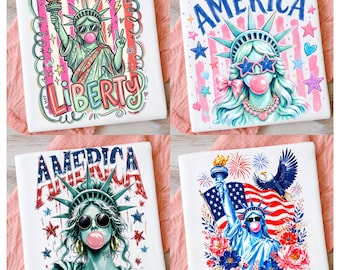 Patriotic Liberty Girl PNG, America Graphic, Fourth of July Shirt Design, USA Flag, Vintage Independence Day