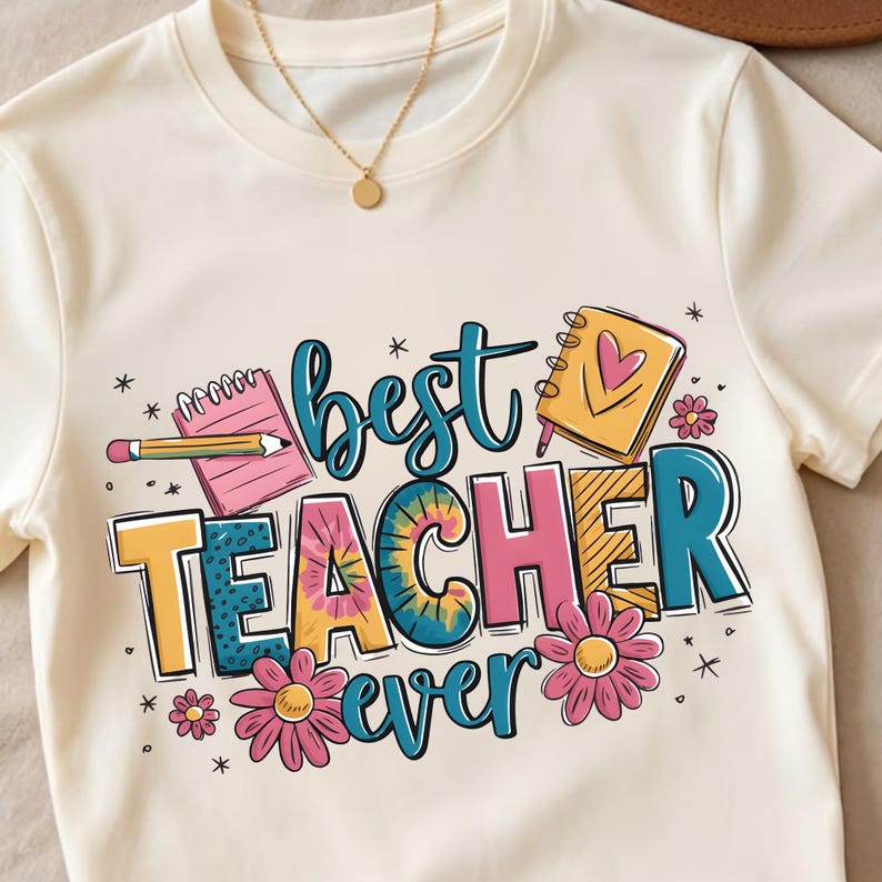 Teacher PNG Bundle, Boho Teacher PNG, teacher appreciation, back to school, rainbow teacher life sublimation, Teacher Shirt Designs, Digital image 9