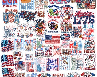 USA 250 Years PNG, 4th of July 2026 Digital Download, America 1776-2026 Patriotic T-Shirt Design, America Floral Birthday Sublimation Design