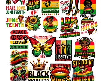 Juneteenth PNG, Afro Woman Africa Map Design, Raised Fist Breaking Chains Graffiti Design, Black History Month, Black Queen Shirt PNG
