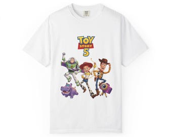 Toy Story 5 Character Design T-shirt | Buzz Woody Jessie Logo
