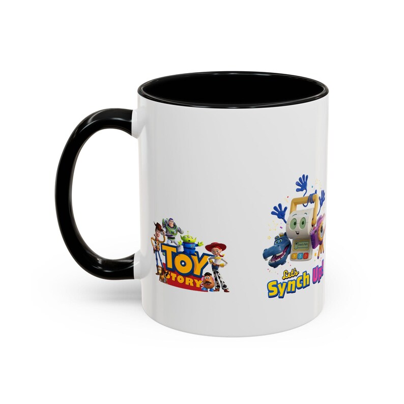 Toy Story 5 Characters Accent Coffee Mug | Jessie, Buzz, Forky Design image 3