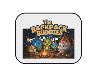 Backpack Buddies camping characters Car Mats | Rear car floor mats