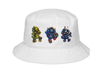 Grape Buddies embroidered Bucket Hat | Fruit character design