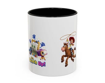 Toy Story 5 Characters Accent Coffee Mug | Jessie, Buzz, Forky Design