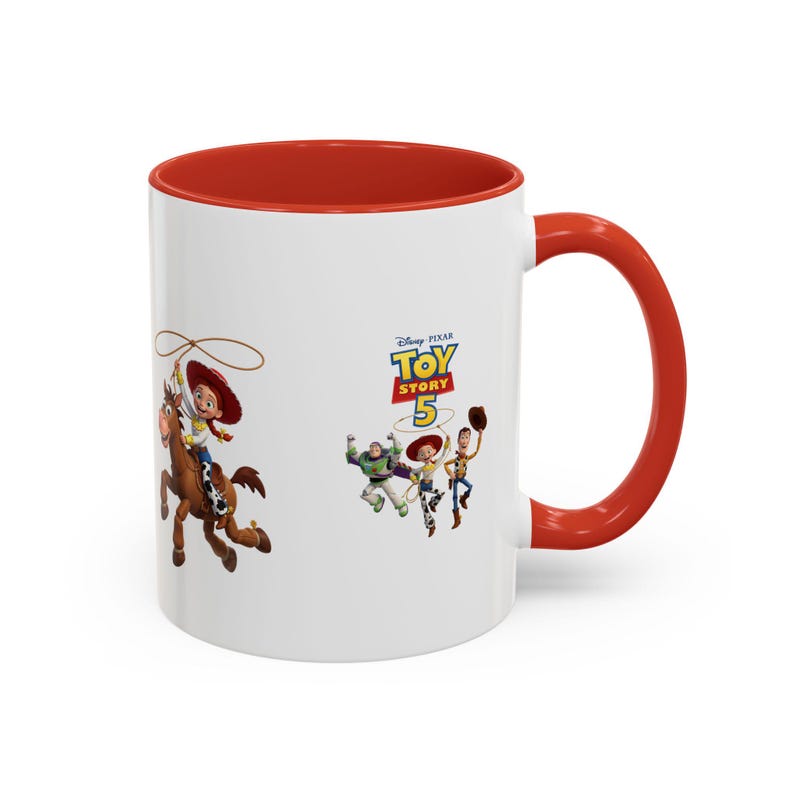 Toy Story 5 Characters Accent Coffee Mug | Jessie, Buzz, Forky Design image 20
